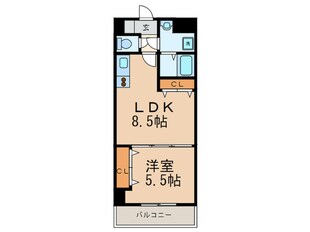 ロイヤル天神東１０４の物件間取画像